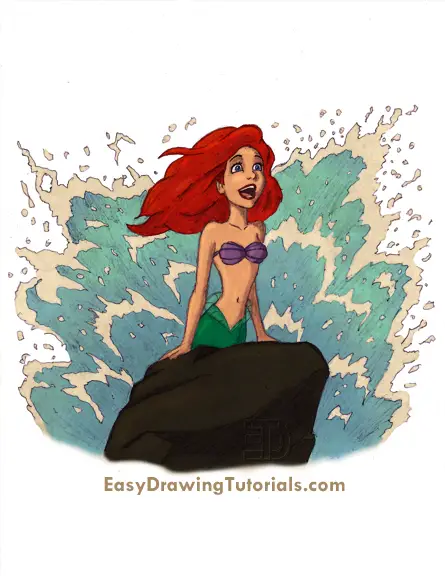 Special Drawing Ariel the Little Mermaid Color