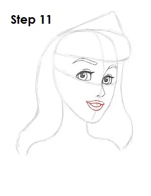 Draw Sleeping Beauty Step 11
