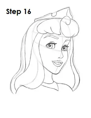 Draw Sleeping Beauty Step 16