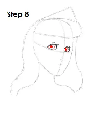 Draw Sleeping Beauty Step 8