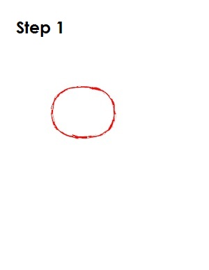 How to Draw a Smurf Step 1