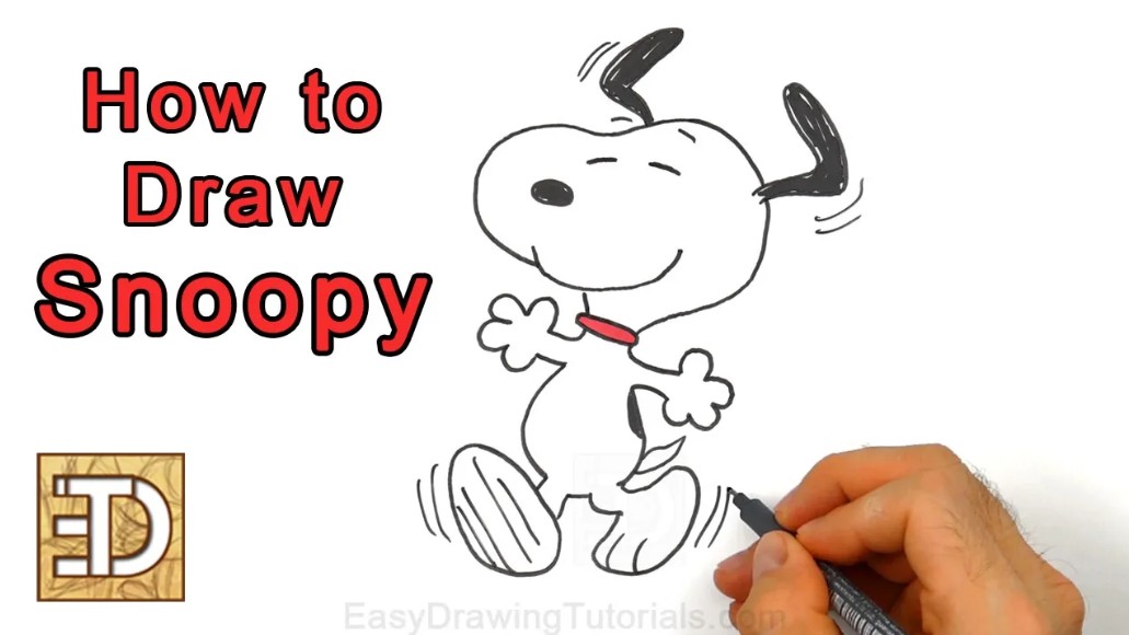 Congratulations - You're Done! How to Draw Snoopy Final Line Art