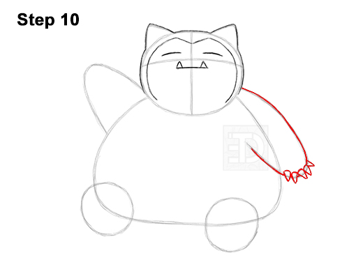 How to Draw Snorlax Sitting Pokemon 10
