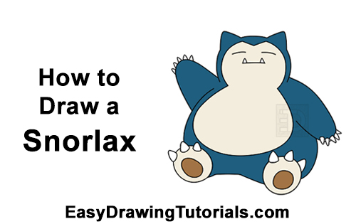 How to Draw Snorlax Sitting Pokemon