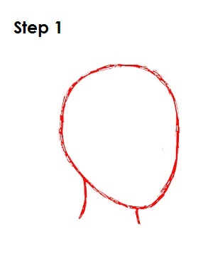 How to Draw Snow White Step 1