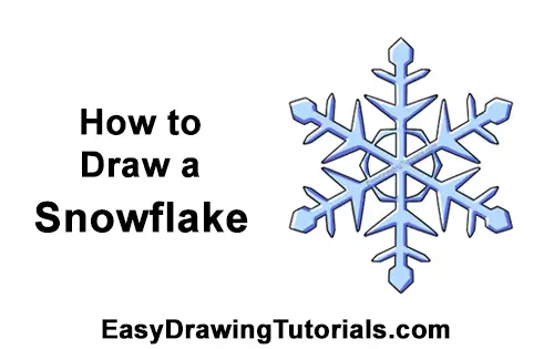 How to Draw Cartoon Winter Snowflake
