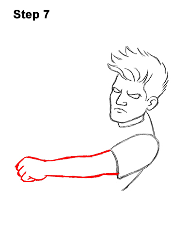 How to Draw Cartoon Soccer Football Player Kicking Ball 7