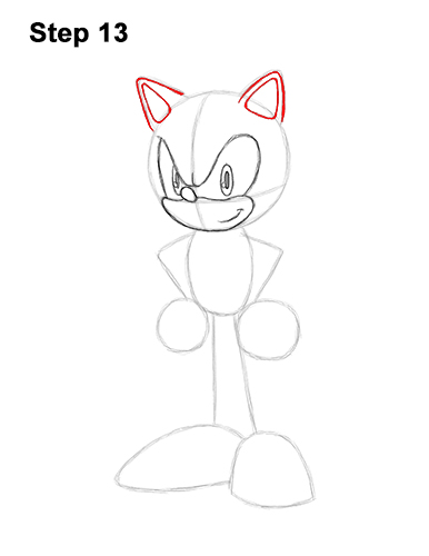 How to Draw Sonic the Hedgehog Full Body 13