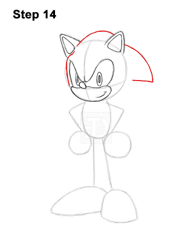 How to Draw Sonic the Hedgehog Full Body 14