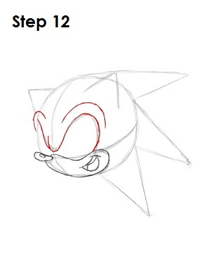 How to Draw Sonic X Step 12 How to Draw Sonic X Step 12