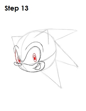 How to Draw Sonic X Step 13 How to Draw Sonic X Step 13
