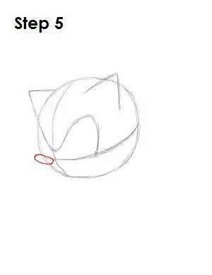 How to Draw Sonic X Step 5
