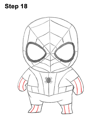 Draw Mini Chibi Little Spider-Man 18