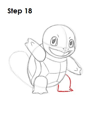 How to Draw Squirtle 18 How to Draw Squirtle Step 18