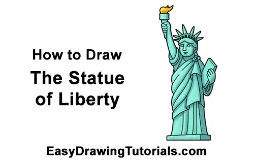 How to Draw Cartoon Statue of Liberty