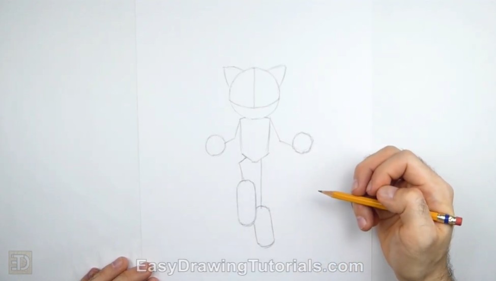 Guidelines Pencil Sketch How to Draw Super Sonic Guidelines