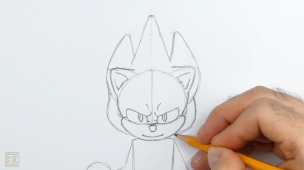 Draw the Facial Details How to Draw Super Sonic Limbs