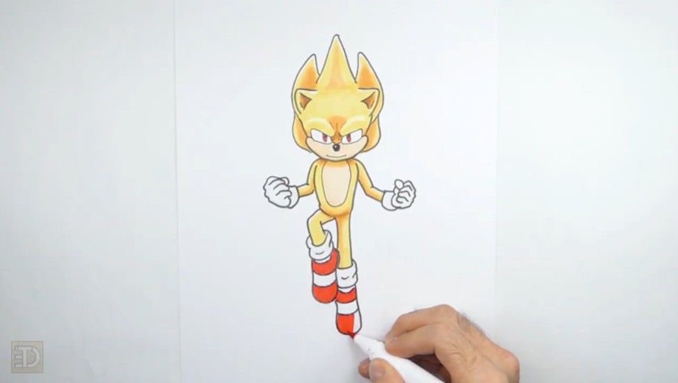 Color Your Drawing How to Color Super Sonic