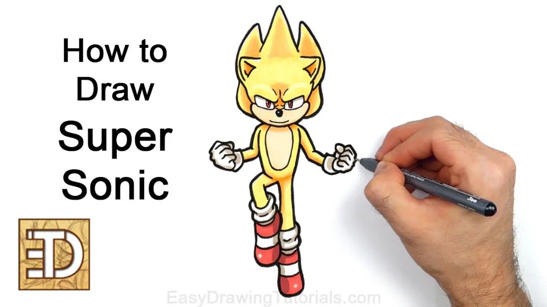 Congratulations - You're Done! How to Draw Super Sonic Final