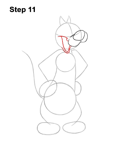 How to Draw Sylvester Cat Looney Tunes Full Body 11