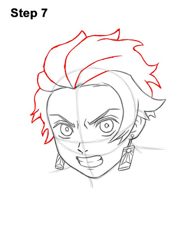 How to Draw Tanjiro 7