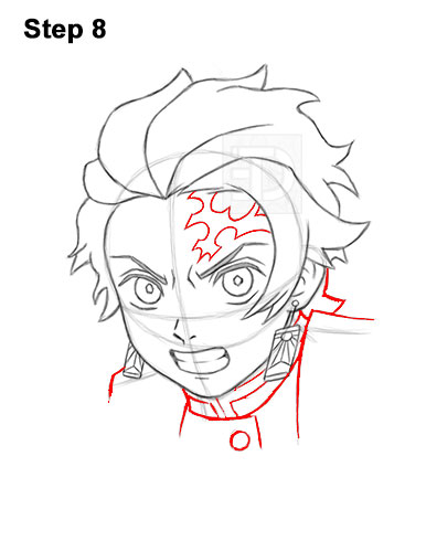How to Draw Tanjiro 8