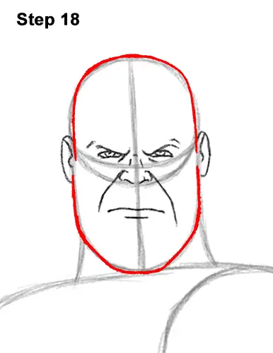 How to Draw Thanos Marvel Avengers Full Body 18