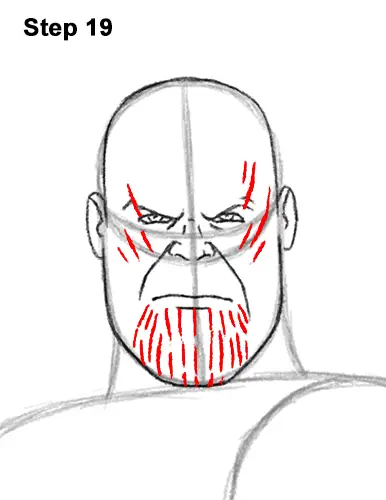 How to Draw Thanos Marvel Avengers Full Body 19
