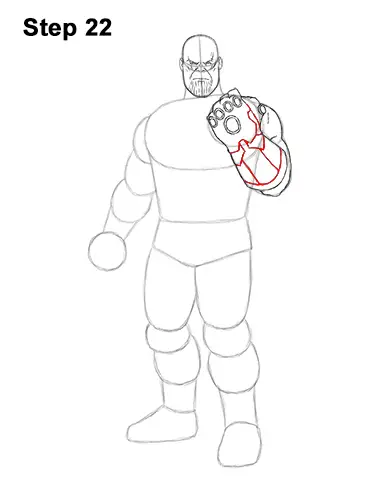 How to Draw Thanos Marvel Avengers Full Body 22