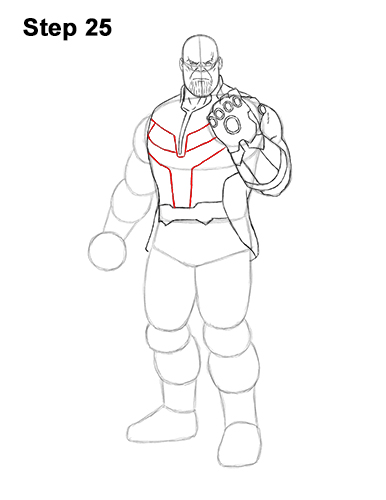 Draw Thanos Marvel 25 How to Draw Thanos Marvel Avengers Full Body 25
