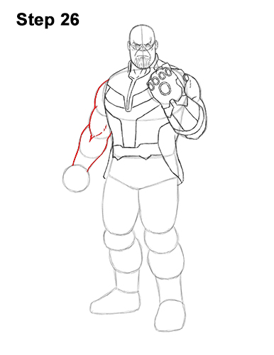 Draw Thanos Marvel 26 How to Draw Thanos Marvel Avengers Full Body 26