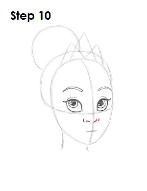 How to Draw Tiana Step 10