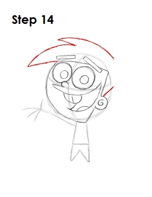 Draw Timmy Turner Step 14 Draw Timmy Turner Step 14