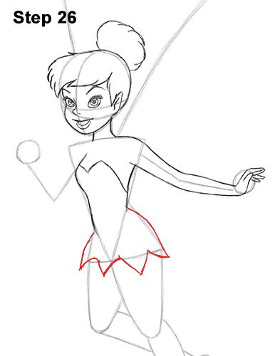 How to Draw Tinkerbell Full Body Disney 26