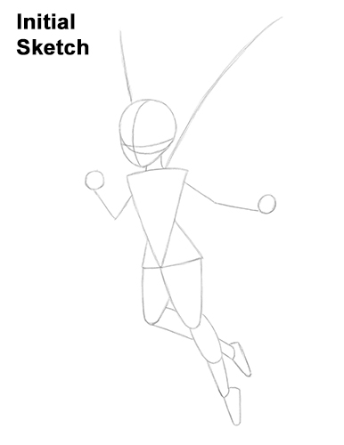 How to Draw Tinker Bell Full Body Initial Sketch How to Draw Tinkerbell Full Body Disney Sketch