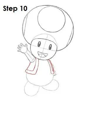 Draw Toad Step 10