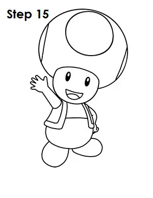 Draw Toad Step 15