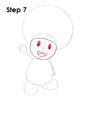 How to Draw Toad (Nintendo) Draw Toad Step 7