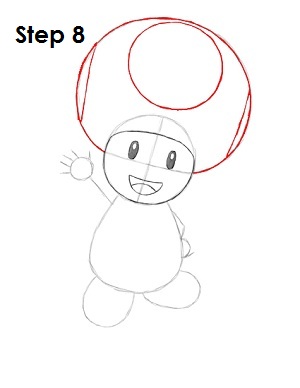 How to Draw Toad (Nintendo) Draw Toad Step 8