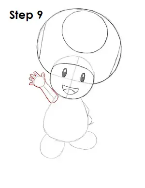 Draw Toad Step 9