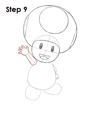 How to Draw Toad (Nintendo) Draw Toad Step 9
