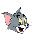 How to Draw Tom Cat Head from Tom and Jerry