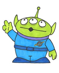 How to Draw Little Green Alien from Toy Story