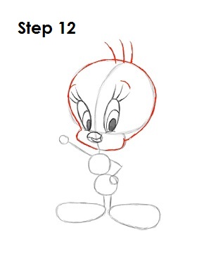 How to Tweety Bird How to Draw Tweety Bird Step 12