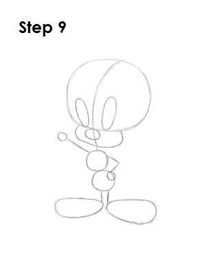 How to Tweety Bird How to Draw Tweety Bird Step 9