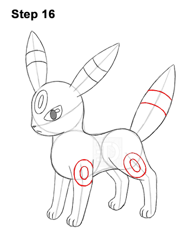 Draw Umbreon Pokemon 16 How to Draw Umbreon Pokemon 16