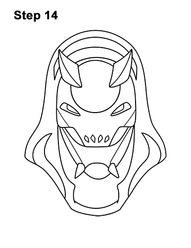 How to Draw Fortnite Vendetta Skin Mask Max 14