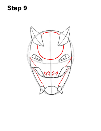 How to Draw Fortnite Vendetta Skin Mask Max 9