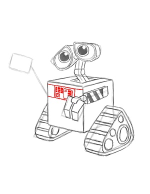 Draw Wall-E Step 14 Draw Wall-E Step 14