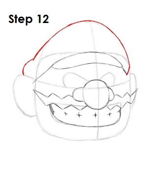 Draw Wario Step 12 Draw Wario Step 12
